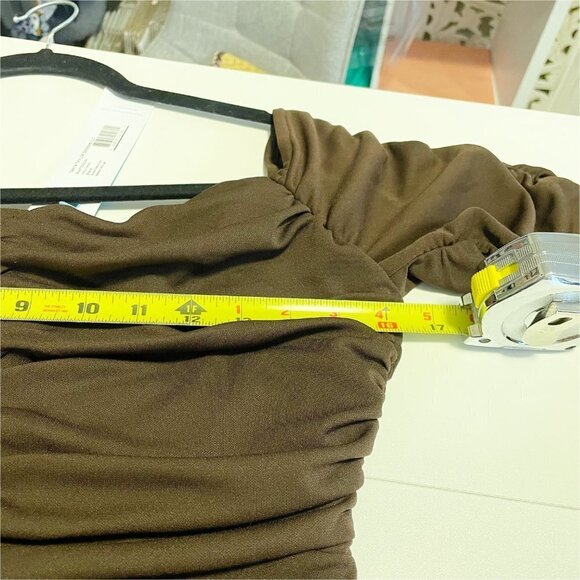 🤤✨Tanya Taylor Mocha Chocolate Brown Marla Long Sleeve Maxi Slit Dress 🤤✨ - Picture 8 of 13